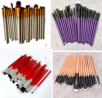 Beili — jeu de pinceaux de maquillage professionnels, produit de luxe, couleur or, pour visage, ombre à paupières, fond de teint, Blush, lèvres, 20 pièces