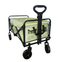 Chariot de pique-nique pliable pour enfants, avec roues pivotantes, cadre métallique, poignée télescopique, chariot de transport portable