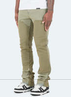Jeans en Denim pour hommes, pantalon personnalisé, mode pour hommes, droit, OEM, vente en gros, jambes larges, extensible, ample, vert, pile, jean de charpentier évasé