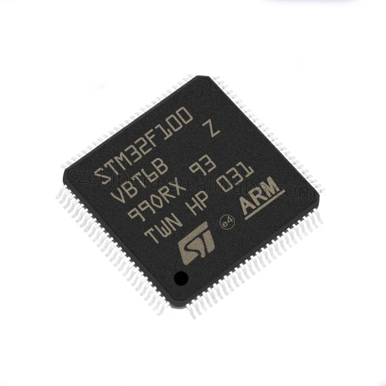 Stm32f100 Hot Sale Electronic Components STM32F100 2.5V 3.3V 100 Pin LQFP TR 100 LQFP STM32F100VBT6B CHIP