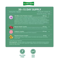Capsules de probiotiques féminins de qualité supérieure, complexe prébiotique, soutien immunitaire, détoxification et purification, formule naturelle
