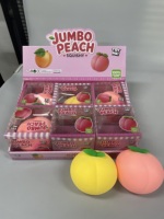Jouet Squishy Pêche Parfumée Géante à Rebond Lent, Fidget Toy Anti-Stress Réaliste en Forme de Fruit, Jouets Squishy Fruits Doux et Réalistes