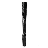 Botas de Pole Dance Inspiradas en el Estilo Romano, Tacón Alto de 20 CM, Plataforma Alta hasta el Muslo, Caña Recta, Cierre Interior con Cremallera, para Eventos