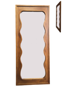 2026 Modern <strong>Pine</strong> Solid Wood Round Wall Hanging <strong>Mirror</strong> for Home Decoration - Product Image 3