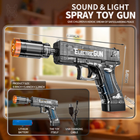 Pistolet à eau électrique Beilisi 2025, style tendance, longue portée, automatique, en plastique noir/rouge, pour jeux d'été en plein air et à la plage