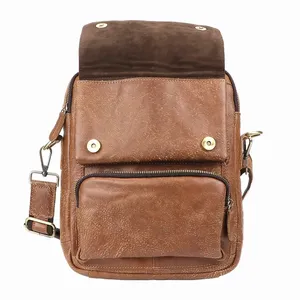 กระเป๋าหนังวัวแท้ AndoBag รุ่นวินเทจ สะพายข้าง/สะพายไหล่ สำหรับผู้ชาย กระเป๋าสะพายธุรกิจ กระเป๋าถือขนาดใหญ่ รุ่น 1535 - Product Image 4