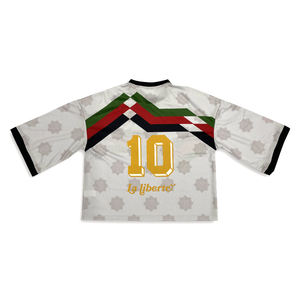 Bordado Retro Oversized Casual Fútbol Jersey Fútbol Camiseta - Product Image 2