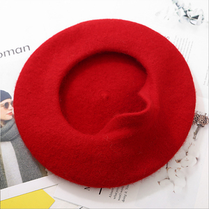 Boina <span class=keywords><strong>de</strong></span> punto con decoración <span class=keywords><strong>de</strong></span> diamantes y flores para mujer, sombrero plano cálido <span class=keywords><strong>de</strong></span> lana con <span class=keywords><strong>calabaza</strong></span>, sombrero <span class=keywords><strong>de</strong></span> pintor con cuentas - Product Image 4