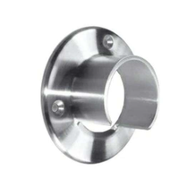 Base de montage au sol pour balustre de rampe en acier inoxydable poli satiné de qualité commerciale avec plaque de base ronde