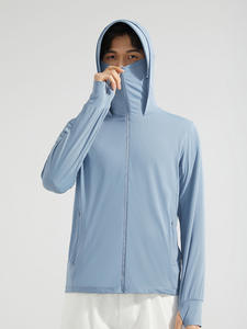 UPF50 여름 울트라 씬 통기성 느슨한 코트-아이스 실크 태양 보호 의류 여성용 남성 <span class=keywords><strong>UV</strong></span> 보호 야외 재킷 - Product Image 4