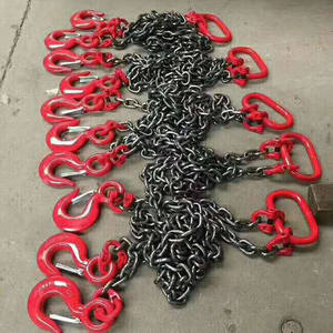 Sangle en acier à câble métallique, <span class=keywords><strong>double</strong></span> crochet, quatre crochets, anneau de levage, grue de levage, acier allié de qualité G80 - Product Image 2