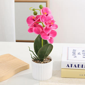 نباتات اصطناعية عالية الجودة على شكل زهرة الأوركيد على شكل فراشة للديكور المكتبي، نباتات خضراء اصطناعية لعيد الشكر - Product Image 6