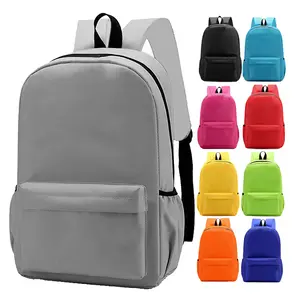 Heavy-Duty Roomy Products Light Gray Color Waterproof Oxford Children Multiple Pockets Schoolbag Best School Bags for Girls