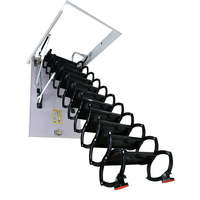 Échelle télescopique pliable en acier au carbone Easy Store, escalier mural rétractable pour grenier, capacité de charge de 300 kg