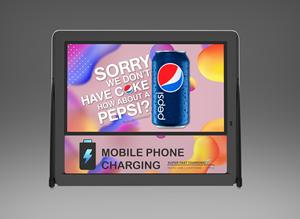 Pantalla Publicitaria IZA de 21.5 Pulgadas 2026 con Software de Señalización Preinstalado, Estación de Carga Móvil, Cargador de Celulares - Product Image 5