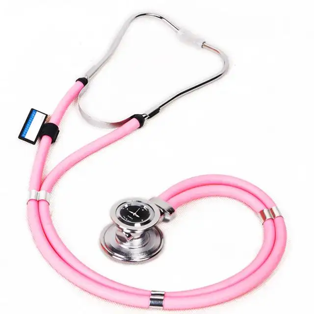 Médical précis Auscultation Profession ménage haute qualité Double face double tube horloge stéthoscope