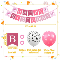 Joyeux Anniversaire PAW : Bannière, Drapeau, Couronne, Autocollants 0-9, Nœud Papillon, Bandana, Ballons Hélium pour Fête d'Anniversaire Chat et Chien