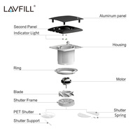 Extracteur d'air mural pour cuisine, ventilateur d'extraction, montage au plafond