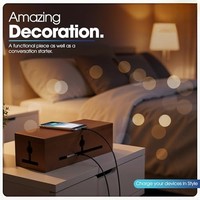 Boîte de gestion de câbles en bois, organiseur de fils, cache-réglette pour la maison ou le bureau, grand cache-câbles, rangement et organisation domestique