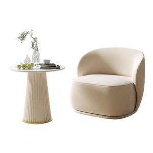 Sillón Nórdico Crema - Asiento Individual de Lujo Ligero para Salas de Estar Pequeñas y Oficinas en Casa |   Tapizado, Ahorra Espacio - Product Image 5