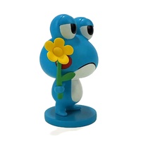 Figurines en résine de grenouille lunatique-Sculpture décorative de statue d'animal artisanale, décor amusant de maison et de jardin pour les anniversaires
