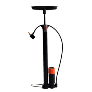 <b>Bicycle</b> <b>Pump</b> High Pressure Manual Air <b>Pump</b> With Gauge For Mountain Bikes And Motorcycle Accessories Black And Orange - Product Image 2