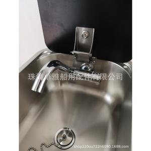 Évier en acier inoxydable GR-566B avec couvercle en verre trempé 380*280*136 mm pour camping-cars et yachts, usage maritime - Product Image 5