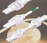 Connecteur de câblage rapide à 3 broches en plastique 8 mm 6A, sans soudure, étanche IP65/IP66/IP67/IP68, certifié CE ROHS FCC pour éclairage