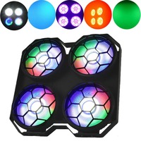 Projecteur PAR COB 2-en-1 4x100W à 4 yeux, lumière d'ambiance DMX512, éclairage de scène LED, effet wash, lumière blinder pour DJ, discothèque, fête