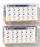 Kit de 180 bornes à sertir pré-isolées, 18 types, connecteurs de câbles électriques RV SV BV MDD FDD, bornes à fourche et à anneau assorties