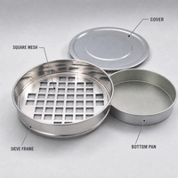 Nouveaux tamis de sol standard de 0,075 mm à 2 mm d'ouverture, diamètre 200 mm 300 mm, tamis de laboratoire avec écran maillé pour l'analyse des particules
