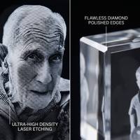 Cube en cristal K9 gravé au laser 3D personnalisé avec photo, souvenir commémoratif pour la famille et les animaux de compagnie