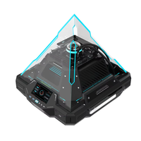 Boîtier PC Mecha Space NPC ALSEYE, nouveau design en forme de pyramide Micro ATX/ITX, refroidisseur liquide 360 mm, boîtiers et tours d'ordinateur de jeu