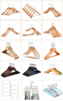 Nouveau design de cintre en bois de luxe exquis et durable avec barre de troupeau