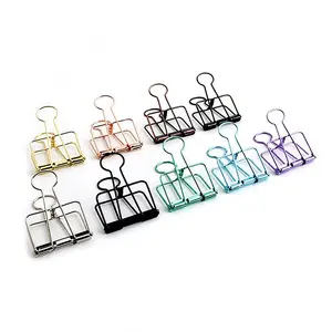 Clip per raccoglitori a filo Premium dimensioni assortite Clip per raccoglitori per ufficio in acciaio inossidabile Clip per Biinder in metallo