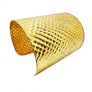 High Quality Handcrafted Gold-Plated Brass Metal Cuff <b>Bracelet</b> Fine Chain Link Women's Fashionable Classic Party Gift Direct - Product Image 4