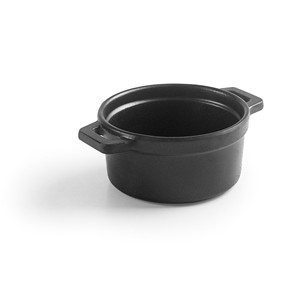 Mini cocotte in melamina nera di piccole dimensioni per cuocere e servire - Product Image 1