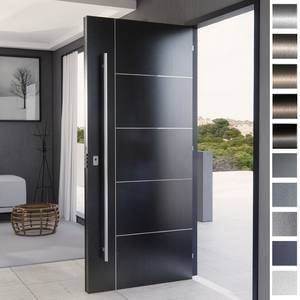 Fabricant chinois de premier plan, portes pivotantes principales en acier inoxydable de style anglais, porte extérieure en métal, serrure intelligente, portes d'entrée de maison - Product Image 5