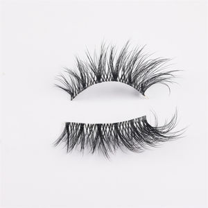 개인 라벨 가짜 밍크 보이지 않는 밴드 비건 코너 속눈썹 블랙 부드러운 얇은 밴드 투명 투명 밴드 3D 하프 스트립 속눈썹 - Product Image 4