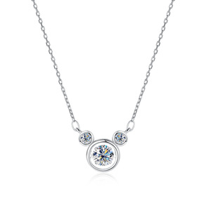 Collana a Bolle Vivaci in Argento Sterling S925 con Moissanite, Design di Nicchia di Lusso Leggero, Certificazione <span class=keywords><strong>GRA</strong></span>, Catena per Clavicola - Product Image 6