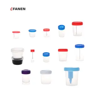 Fanen 120ml Sterile Container Urine Cup Disposable Plastic Medical Stool Container