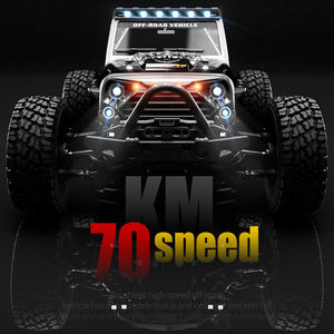 Voitures RC 70 km/h 4x4 avec moteur brushless, voiture de course à grandes roues, télécommande 2,4 GHz, camion électrique tout-terrain, jouets RC, cadeaux - Product Image 3