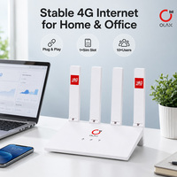 OLAX MC50 Routeur WiFi 4G CPE Cat4, Modem Sans Fil 2.4G, Routeur Extérieur pour Usage Domestique avec Fente pour Carte SIM