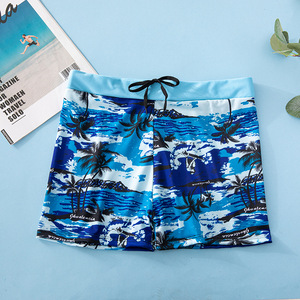Traje de Baño para Hombre, Secado Rápido, Tejido, Shorts de Playa, para Deportes Acuáticos, Diseño Azul - Product Image 1