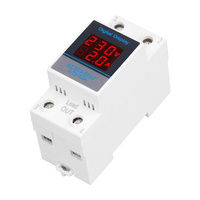 Moniteur de puissance SDM002 100A AC 50-500V avec affichage LED pour tension et courant, compteur de courant et de tension 2P sur rail DIN, CT externe