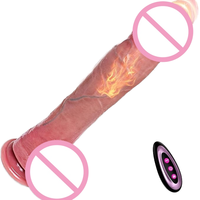 Hochwertiger Weiblicher Masturbator aus Weichem Silikon, Realistischer Dildo-Vibrator mit Fernbedienung, Stoß- und Heizfunktion für Frauen Sexspielzeug