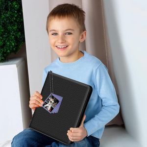 MIO 9 Pochettes Premium pour PKM Trading pour Classeur de Cartes Logo Cuir PU Étanche Fermeture Éclair Albums <span class=keywords><strong>Photo</strong></span> - Product Image 6
