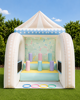 Jeu gonflable de cirque, carnaval, sport, lancer de balles et d'anneaux, 5 jeux en 1, combo gonflable, jeu sportif pour enfants et adultes