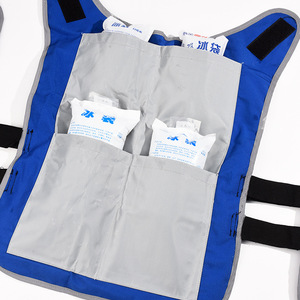 आपूर्तिकर्ता स्पॉट सामान आइस बैग कूलिंग कपड़े बिना आस्तीन का उच्च तापमान कूलिंग बनियान हीटस्ट्रोक रोकथाम आइस बैग सुरक्षा बनियान - Product Image 6