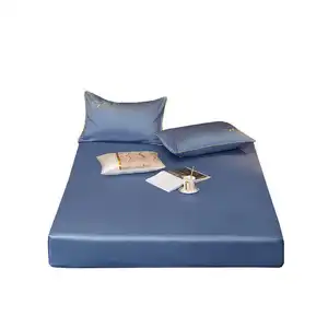 床单单60s缎面棉防尘床垫保护套